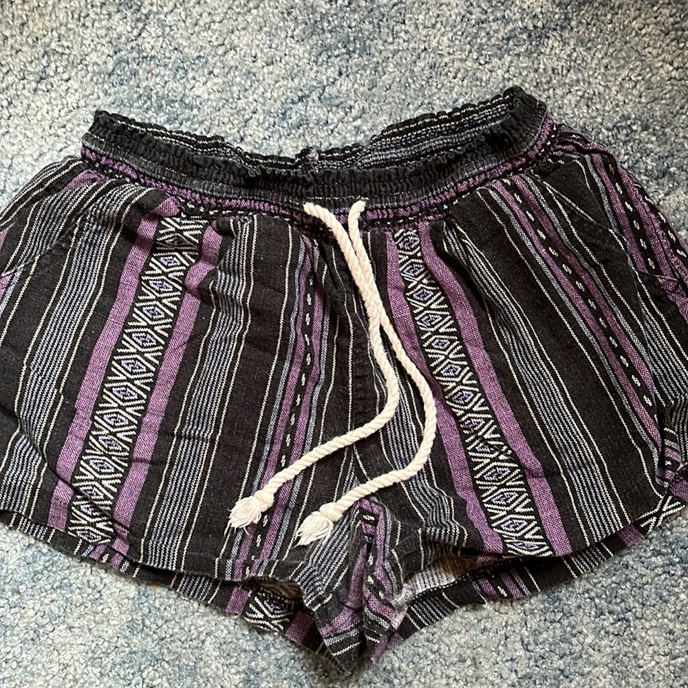 Hippie print fabric shorts